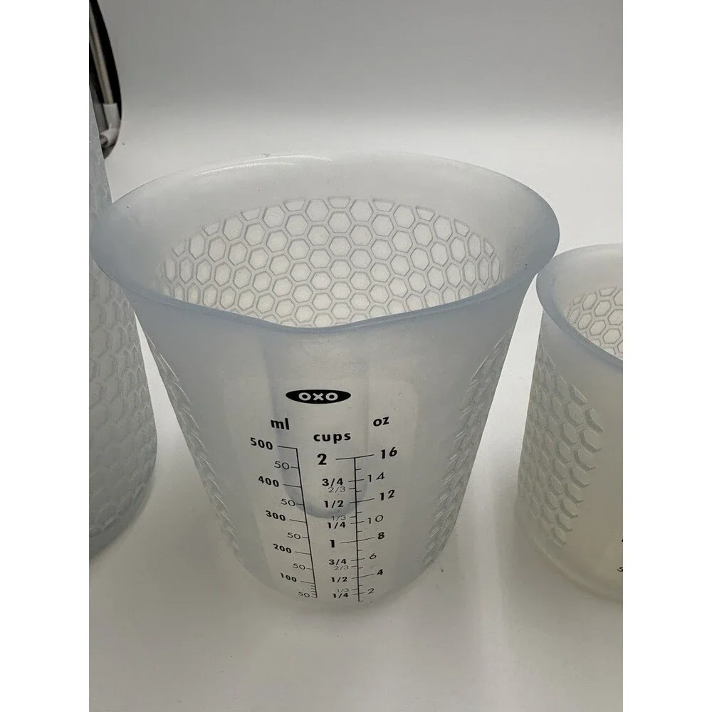 OXO good grips silicone measuring cups, squeeze & pour (set of 4) 4,2,1,1/2